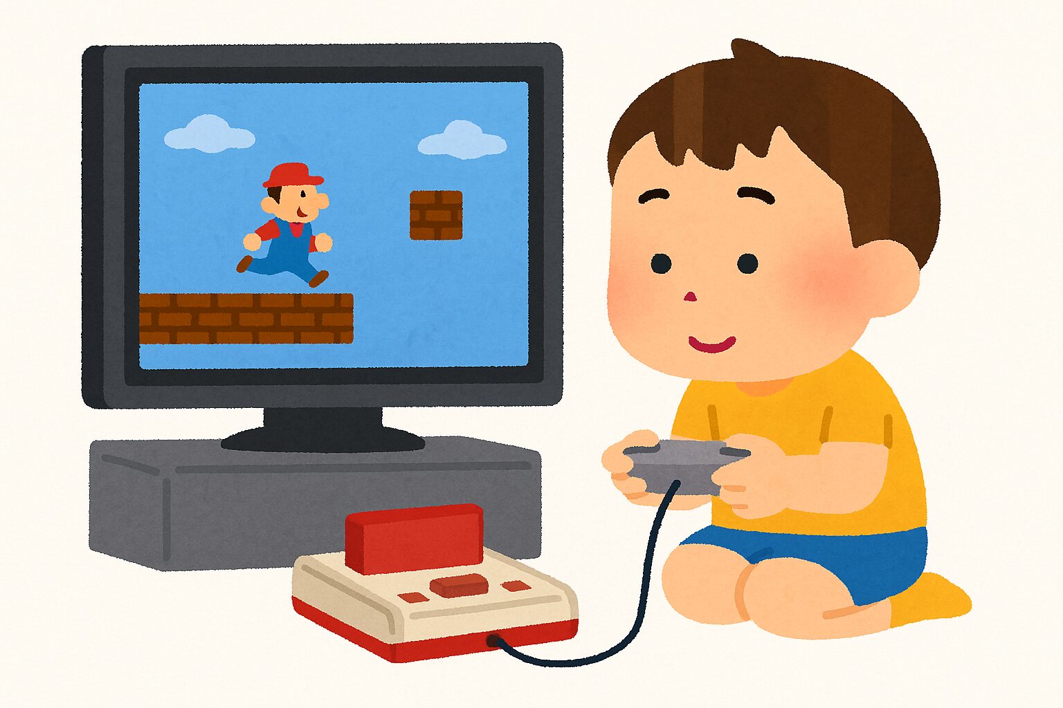 幼稚園児がテレビゲーム