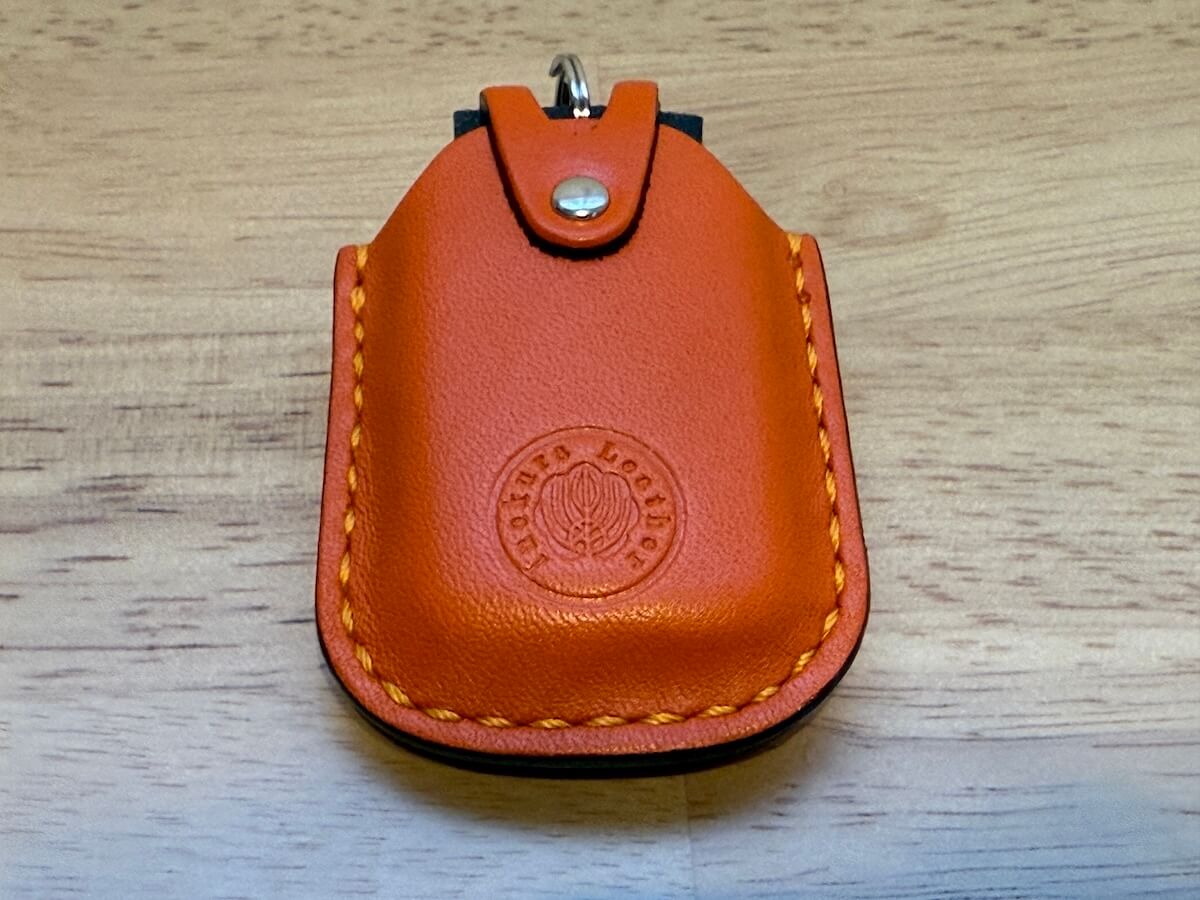 WR-Vスマートキーに装着した本革キーカバーの裏面